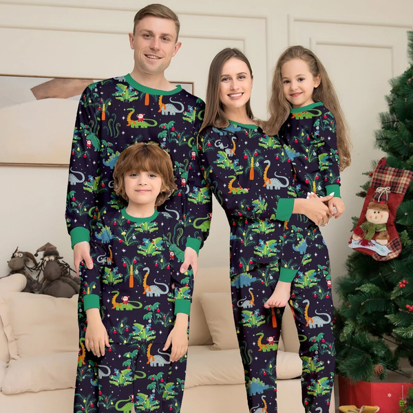 Family Matching Dinosaur Print Family Look Pajama Set