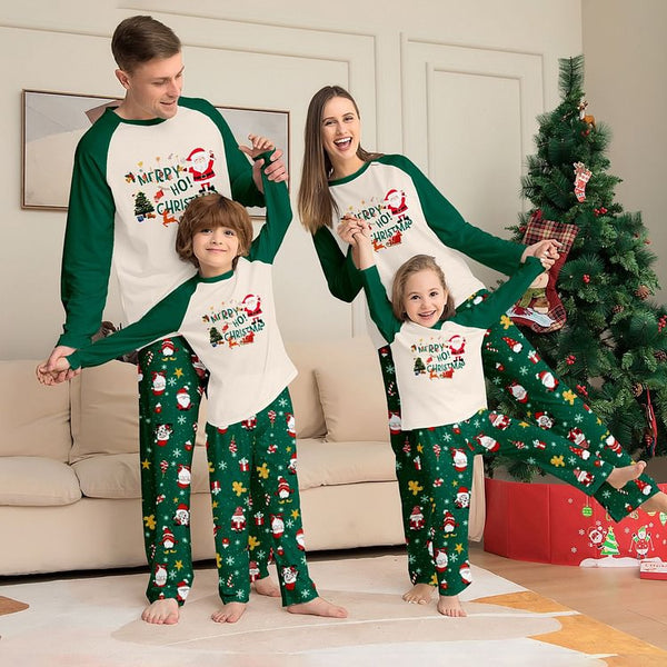 Christmas Parent-Child Dress Cartoon Printed Cozy Holiday Vibe Set