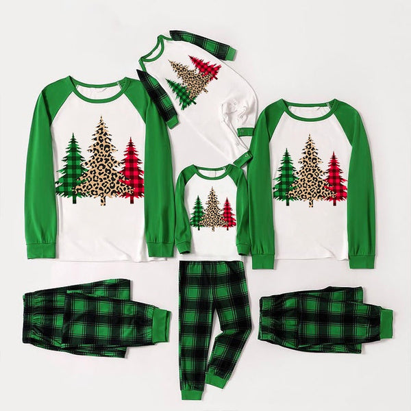 2024 Plaid Christmas Tree Pajamas Family Pajama Set