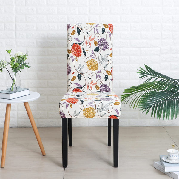 2024 New Spandex Printed Stretch Dining Chair Cover