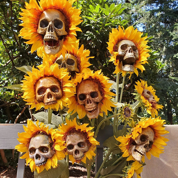💀💀Hot Sale 🔥-Halloween Skull Sunflower Decoration