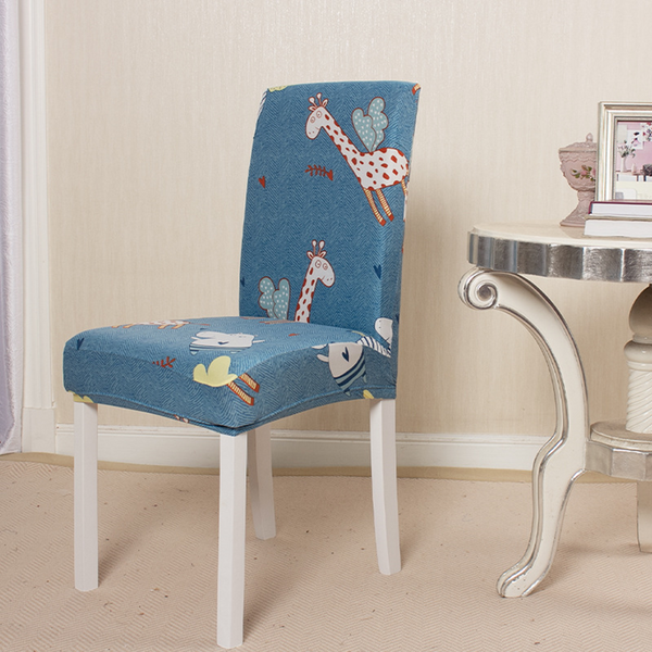 Animal Pattern Stretchable Chair Covers Giraffe