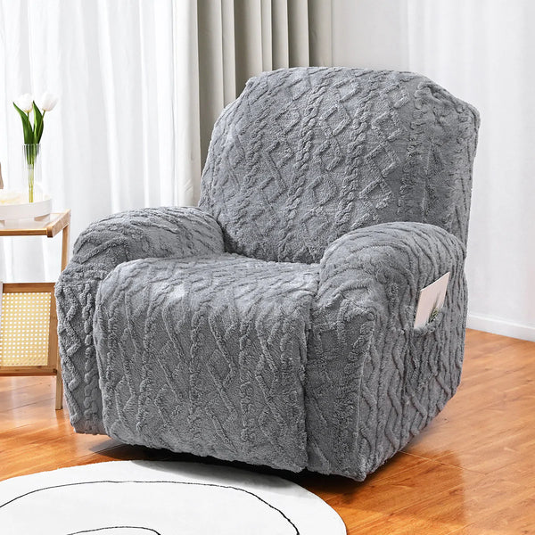 4/6/8 Pieces Split Super Soft Recliner Chair Cover Warm Recliner Cover For Winter