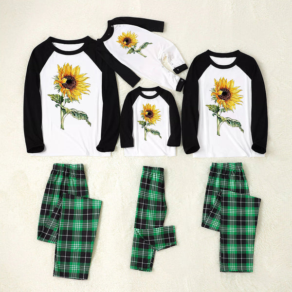 Family Matching Sunflower Family Look Pajama Set